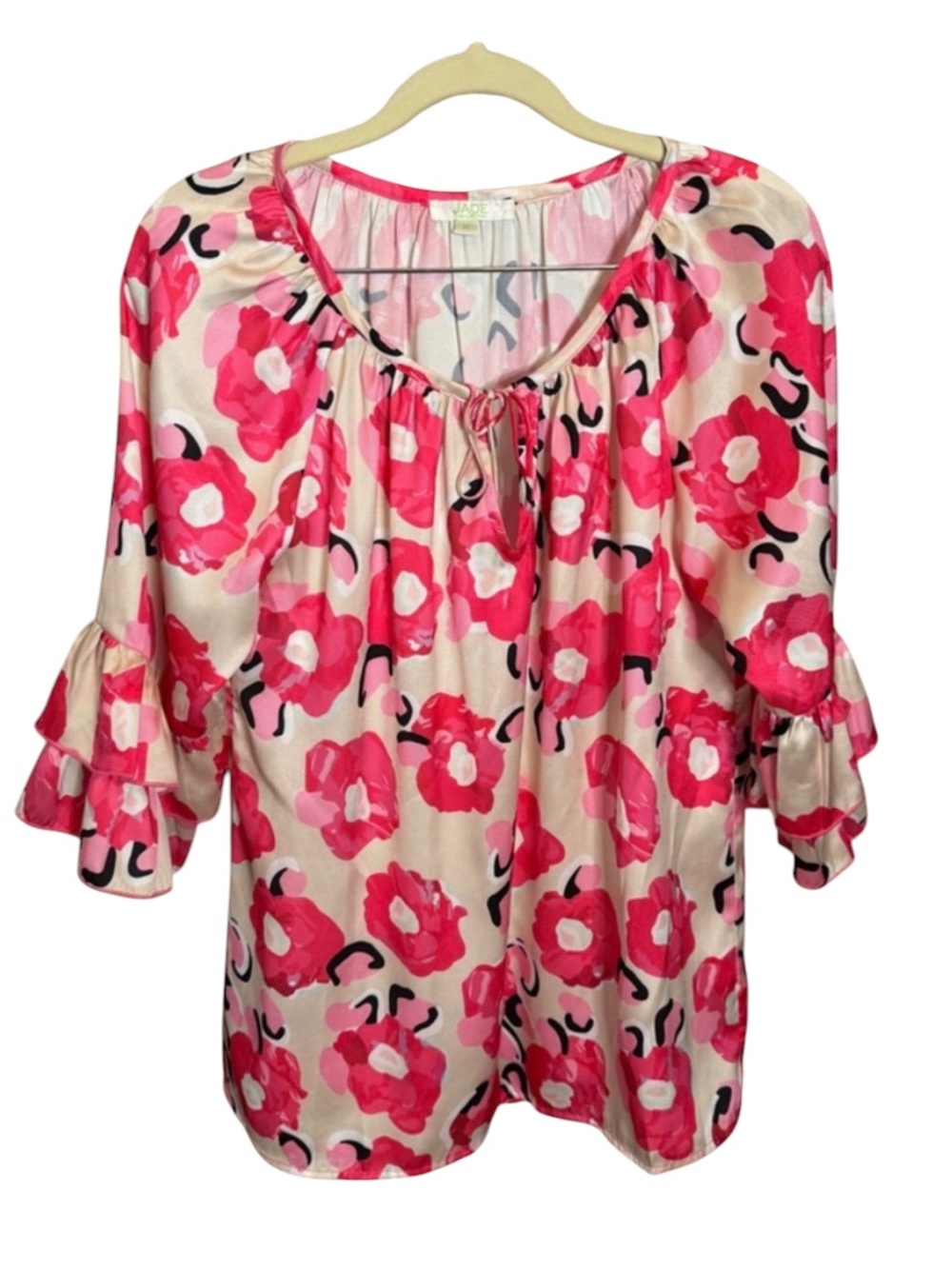 Women's Jade‎ Blouse - Pink Floral - Size M